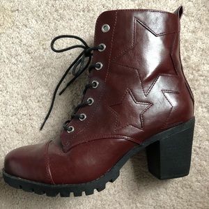 XOXO Rust  Chunky heeled boots